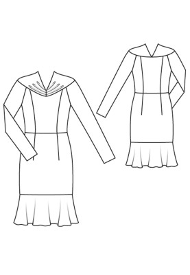 Figure dress pattern (Burda 11/2015, pattern number 104 B)