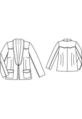 Pattern Corduroy blazer with shawl collar (Burda 3/2012, pattern number 134)