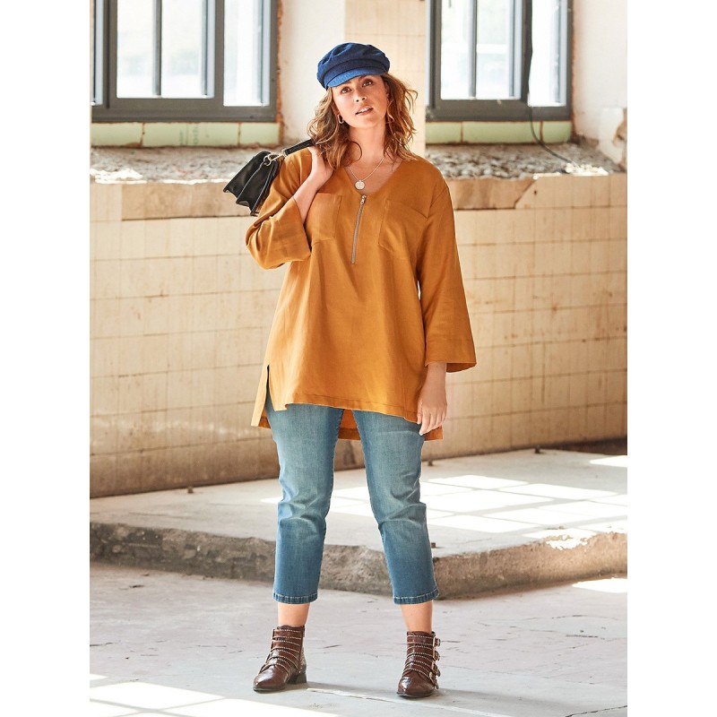 Pattern A-line blouse with...