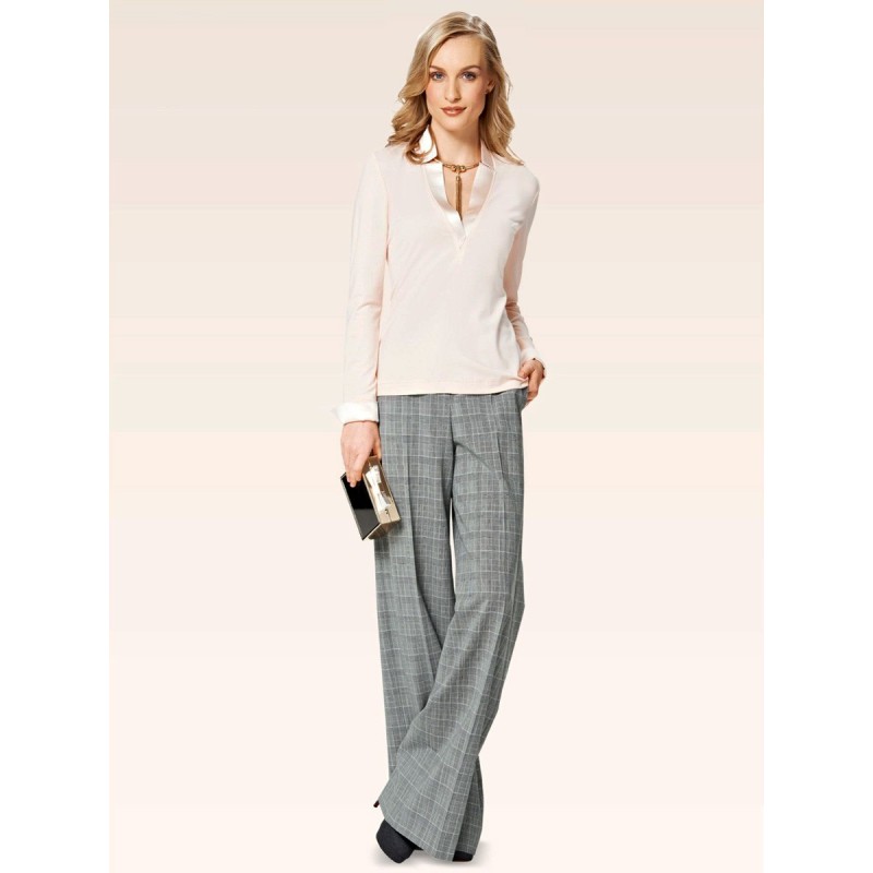 Pattern Wide-cut trousers...