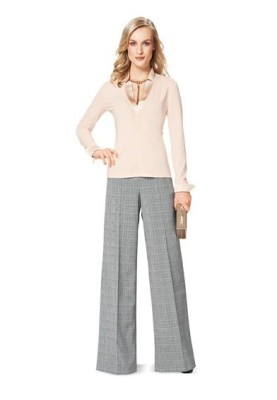 Pattern Wide-cut trousers in the style of Marlene Dietrich (Burda 2/2015, pattern number 6701 A)