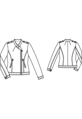 Pattern Silk jacket in biker style (Burda 3/2012, pattern number 115)