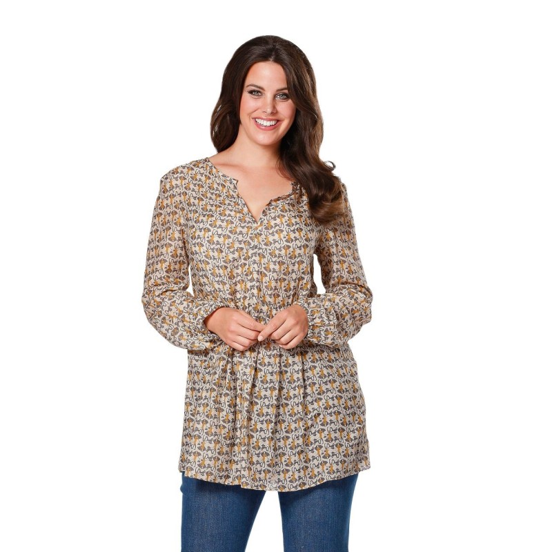 Pattern Tunic with high...