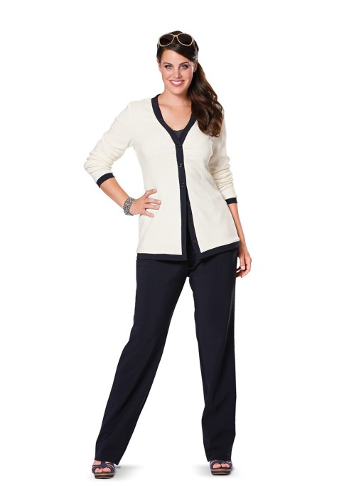 Pattern Straight-cut pants with an elastic waistband (Burda 1/2014, pattern number 6952 B)