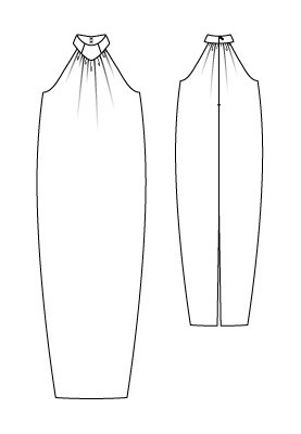 Pattern Long wedding dress with an American armhole (Burda 3/2011, pattern number 106)