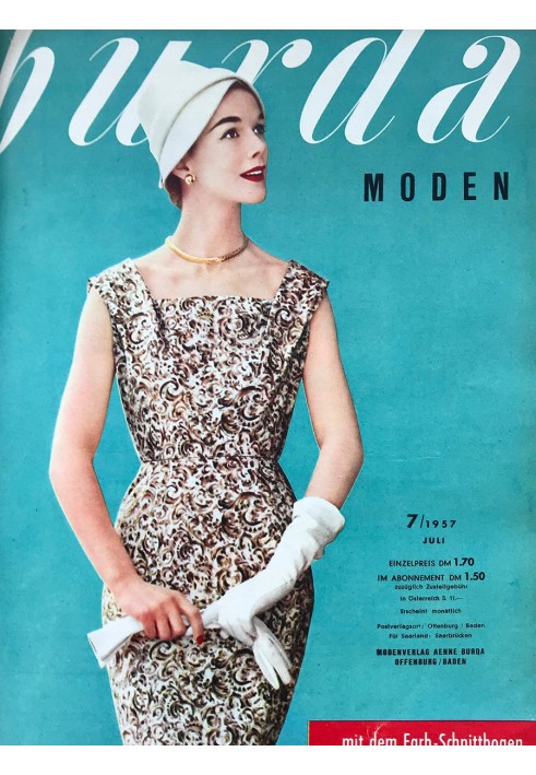 Pattern Cocktail dress from Burda Moden 7/1957 (Burda 2/2020, pattern number 121)