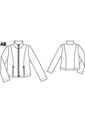 Pattern Sports jacket with a zipper (Burda 1/2010, pattern number 105 B)