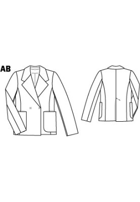 Pattern Blazer double-breasted straight cut (Burda 4/2011, pattern number 101 B)