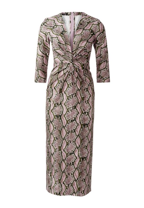 Pattern Dress with a pressed cut with a deep V-neckline (Burda 3/2020, pattern number 118)