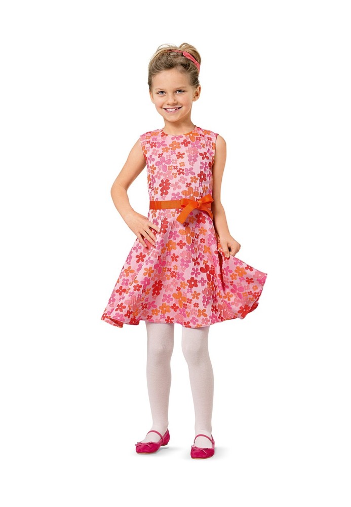 Pattern Sleeveless dress with sewn-in belt with bow (Burda 2/2016, pattern no. 9379 A)