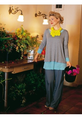 Pattern Pants of a spacious cut with an elastic waistband (Burda 4/2011, pattern number 139 B)