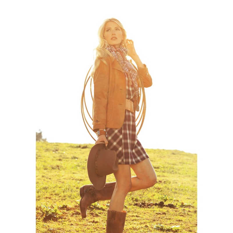 Pattern Suede jacket with...