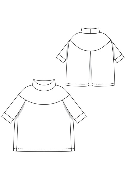 Pattern Pullover with sleeves shifted to the front (Burda 9/2017, pattern number 124)