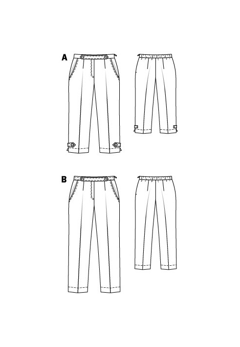 Викрійка Брюки класичного крою довжиною 7/8 (Burda 4/2010, № викрійки 143 A)