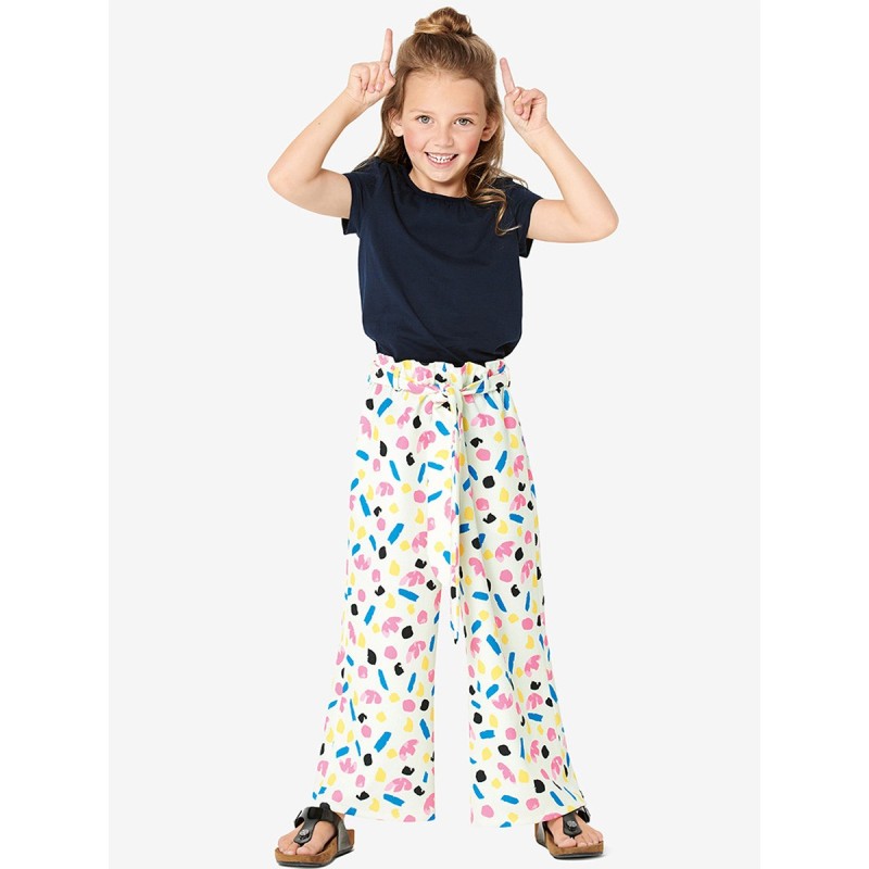 Pattern Straight-cut pants...