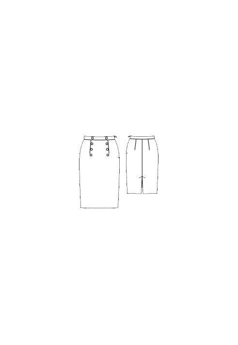 Pattern Pencil skirt (Burda 8/2015, pattern number 118 A)