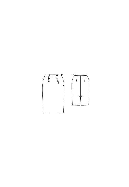 Pattern Pencil skirt (Burda 8/2015, pattern number 118 V)