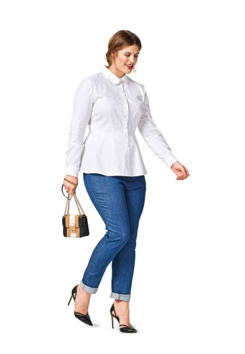 Tunic shirt cut pattern (Burda 2/2017, pattern number 6488 B)