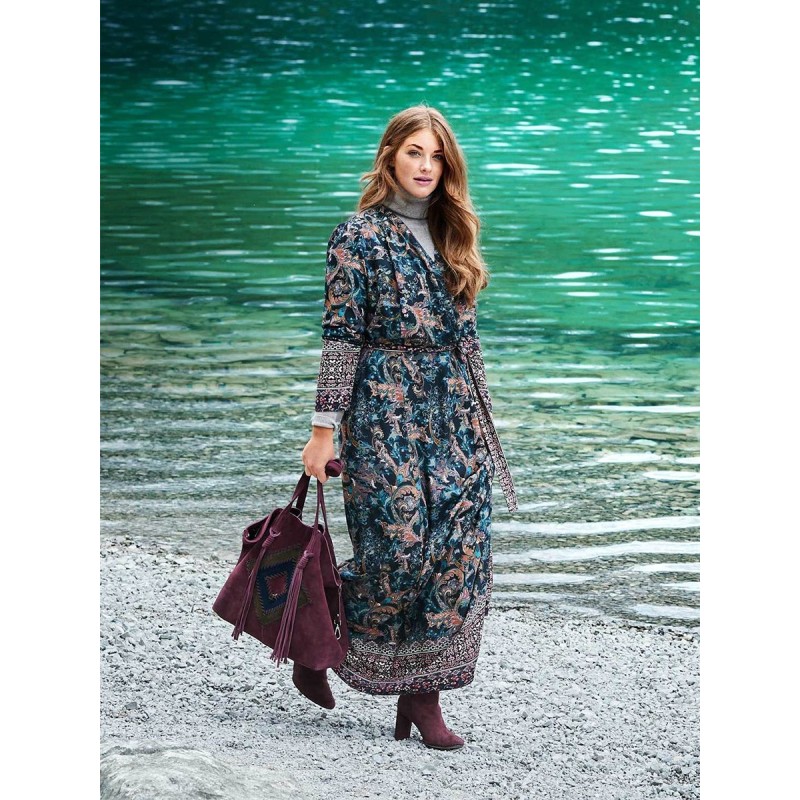 Pattern Maxi dress with...