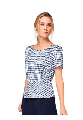 Pattern Blouse with basque and short sleeves (Burda 1/2017, pattern number 6516 B)