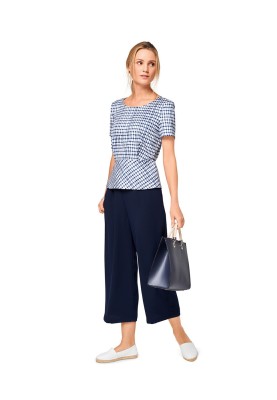 Pattern Blouse with basque and short sleeves (Burda 1/2017, pattern number 6516 B)