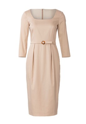 Pattern Sheath dress with long sleeves and belt (Burda 1/2020, pattern no. 6220 B)