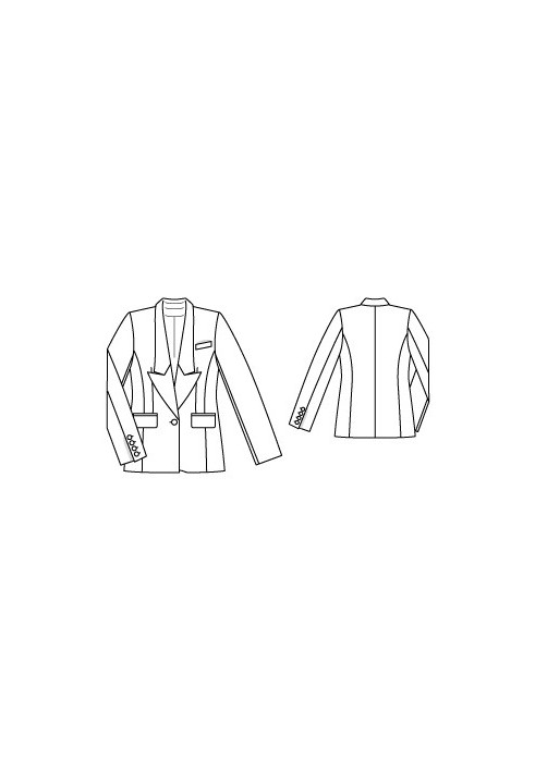 Pattern Jacket-Blazer with a long collar (Burda 3/2010, pattern number 116 B)