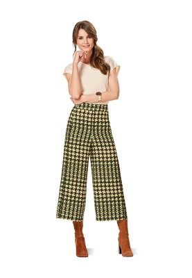 Pattern Wide-cut pants with a high fit (Burda 2/2016, pattern number 6573 A)