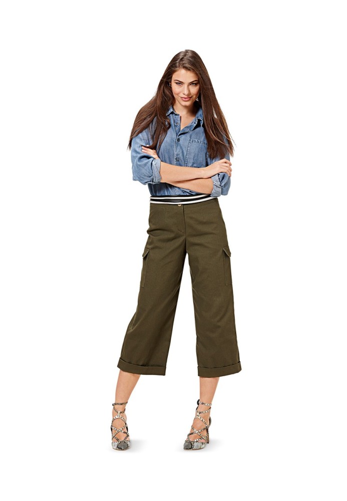 Pattern Culottes with patch pockets (Burda 2/2016, pattern number 6600 A)