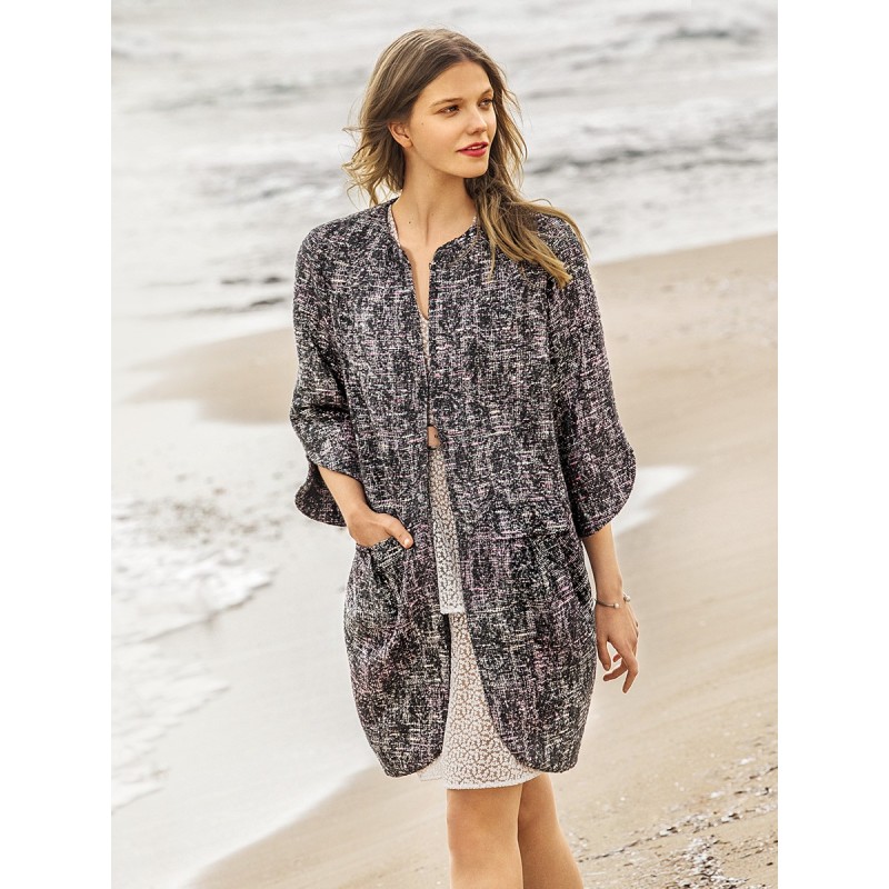 Pattern O-line coat with...