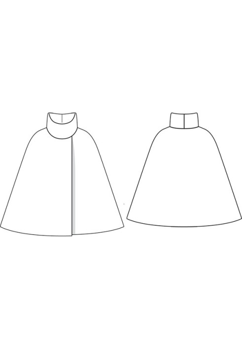 Pattern Cape with stand-up collar (Burda 1/2010, pattern number 114)