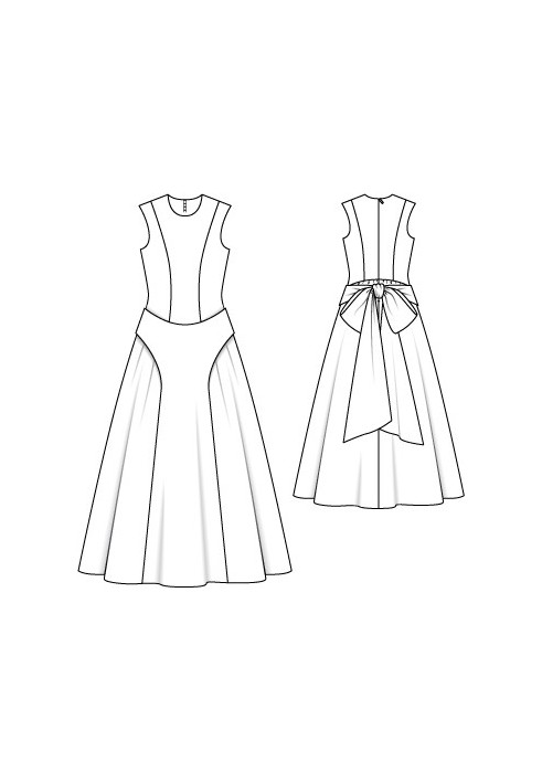 Pattern Long wedding dress in the style of the 50s (Burda 3/2011, pattern number 103)