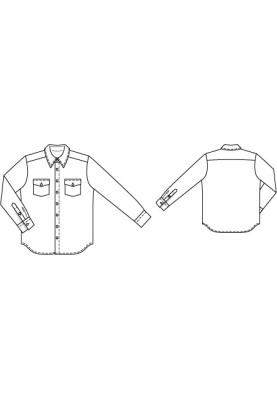 Pattern Cotton poplin shirt (Burda 5/2011, pattern number 129)