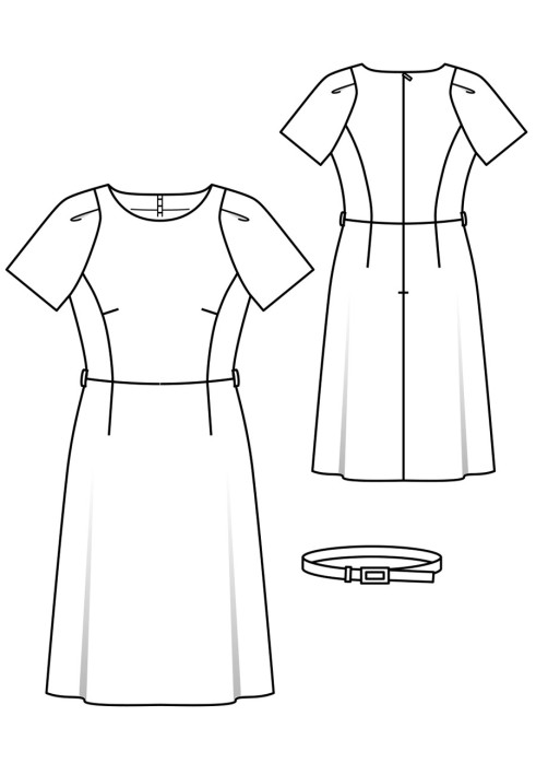 Pattern Sheath dress with raglan sleeves (Burda 2/2019, pattern number 106)