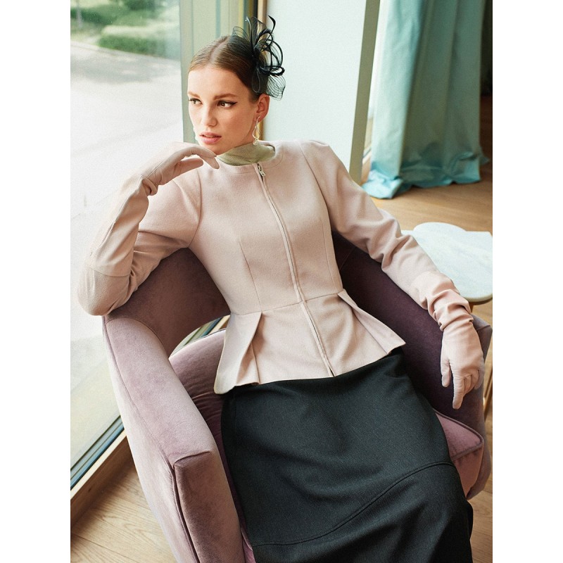 Pattern Jacket with basque...