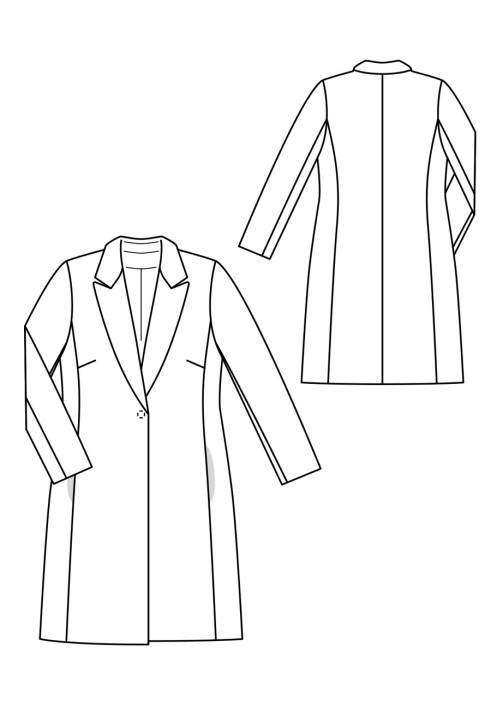 Pattern Boucle coat in the style of a blazer (Burda 3/2020, pattern number 123)