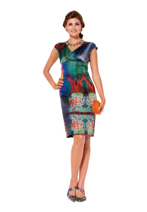 Pattern Maxi evening dress with swing neckline (Burda 1/2014, pattern number 6944 B)