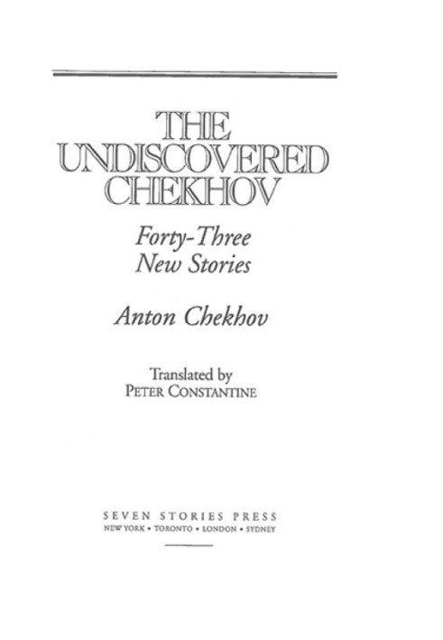 The Undiscovered Chekhov