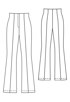 Pattern Pants with high waist (Burda 11/2015, pattern number 107 A)