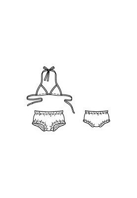 Pattern Bikini swimsuit with high briefs (Burda 6/2012, pattern number 148)