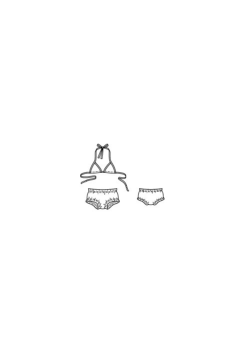 Pattern Bikini swimsuit with high briefs (Burda 6/2012, pattern number 148)