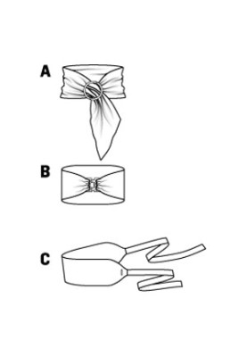 Pattern Woolen obi belt (Burda 2/2018, pattern number 6396 C)