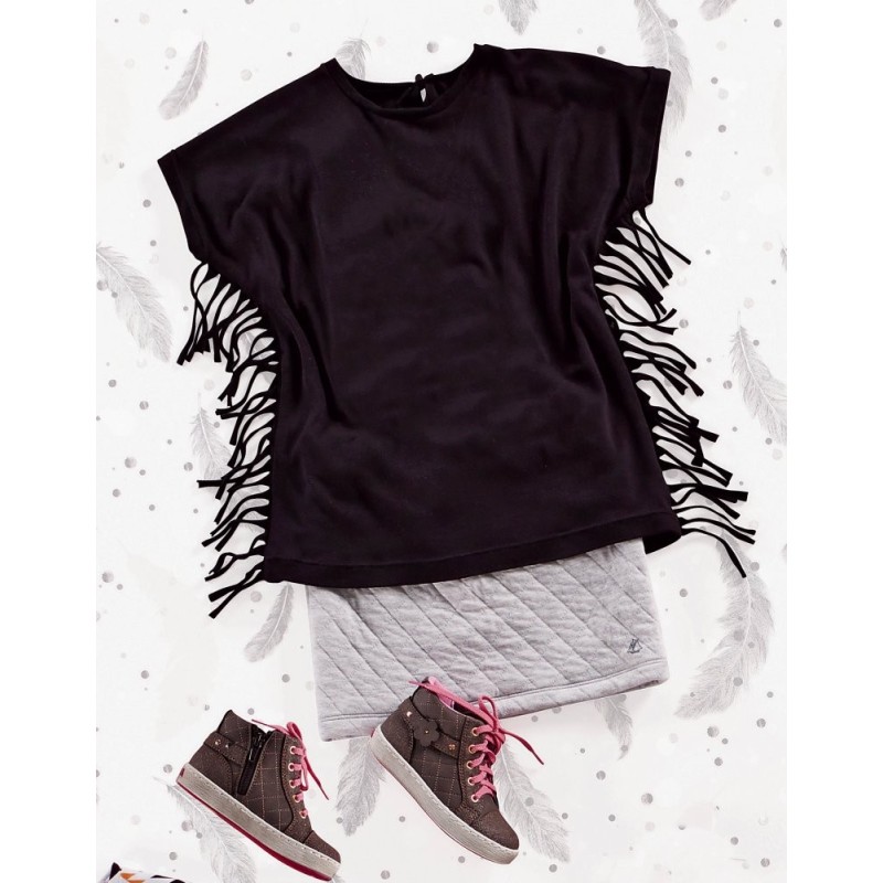 Pattern Pullover with solid...