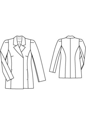 Pattern Double-breasted woolen cloth jacket (Burda 9/2011, pattern number 123)