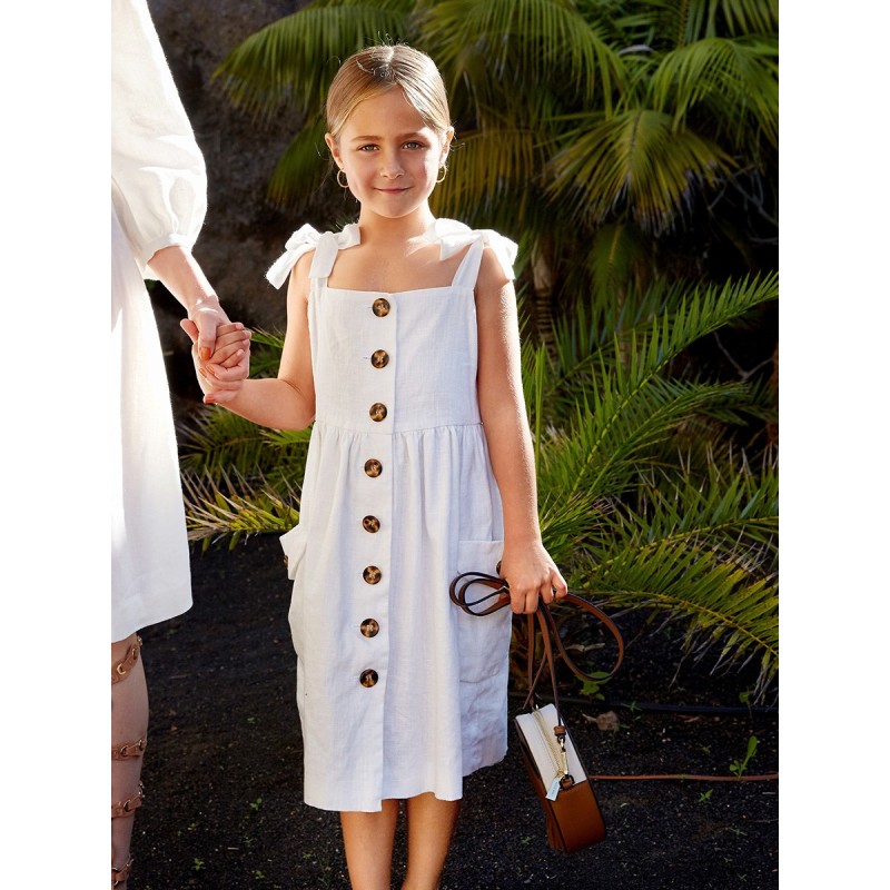 Pattern Linen sundress with...