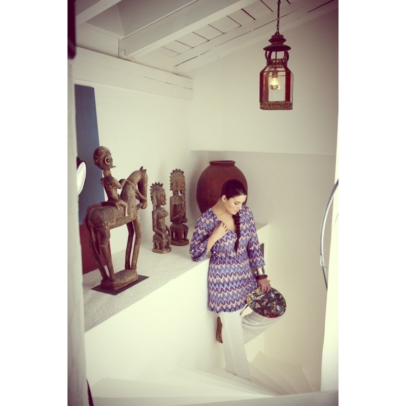 Pattern Wide-cut trousers...