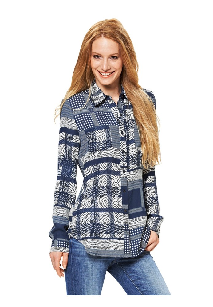 Pattern Shirt with a fitted silhouette (Burda 2/2014, pattern number 6849 B)