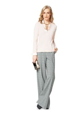 Pattern Slim fit pullover with satin details (Burda 2/2015, pattern number 6694 B)