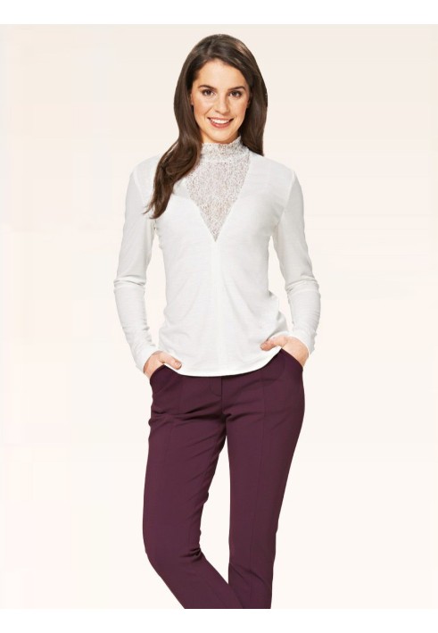 Pattern Slim fit pullover with satin details (Burda 2/2015, pattern number 6694 B)