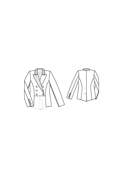 Pattern Double-breasted jacket in tailcoat style (Burda 9/2012, pattern number 132)